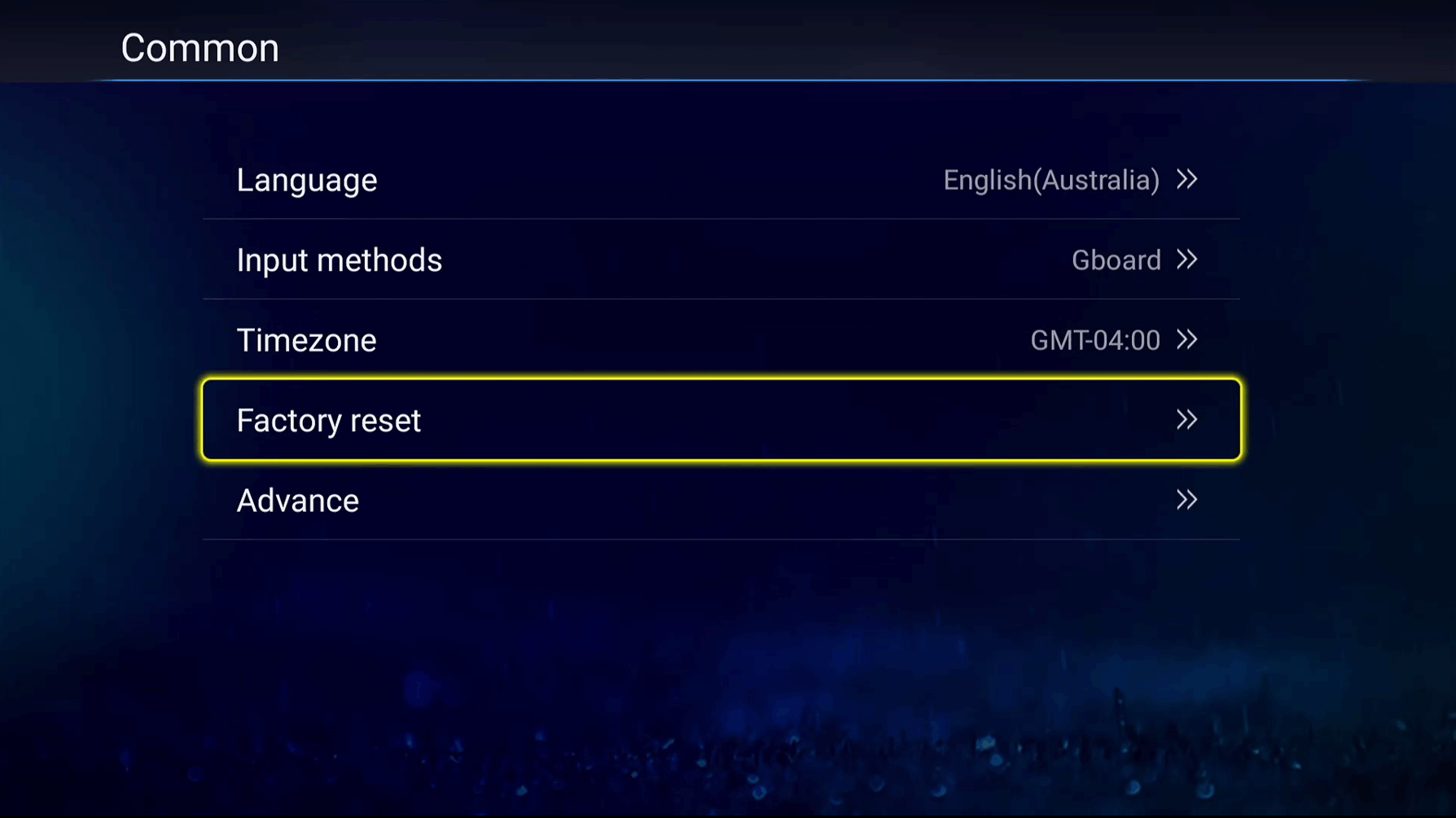 we2usat How to Restore Factory Settings